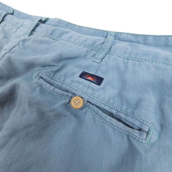 FAHERTY Malibu Linen & Cotton Chino Shorts Resort Casual Old Money Quiet Luxury - Picture 6 of 7
